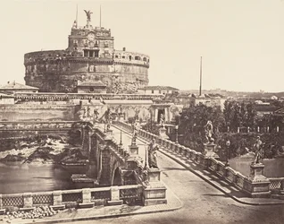 Bridge og Castel S. Angelo, 1848-52.
