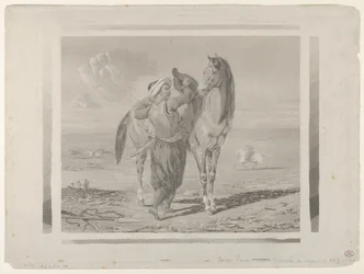 En tyrker sadler sin hest, 1824., 1824.