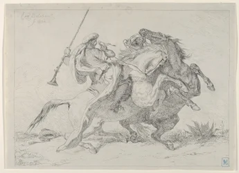 Sammenstød mellem mauriske ryttere, 1834.