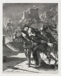 Hamlet: Hamlet skynder sig at følge sin fars spøgelse