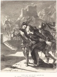 Hamlet ønsker at følge sin fars spøgelse (akt I, scene IV)