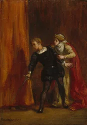 Hamlet og hans mor, 1849.