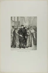 Hamlet og dronningen, planche 1 fra Hamlet