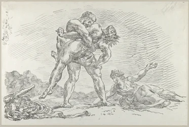 Hercules og Antaeus, 1852., 1852.
