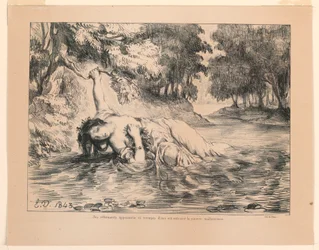 Illustration til Hamlet: Ophelias død (IV, 7)