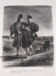 Illustrationer til Faust: Faust, Mephistopheles og barbeten