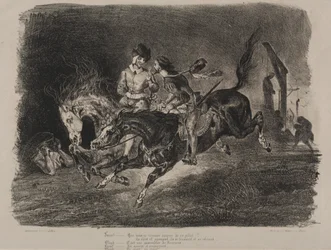 Illustrationer til Faust: Faust og Méphistophélés ridning på sabbatten