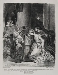 Illustrationer til Faust: Marguerite i kirken