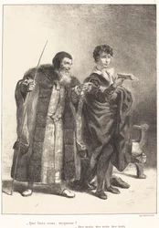 Polonius og Hamlet Act II, Scene II, 18341843.