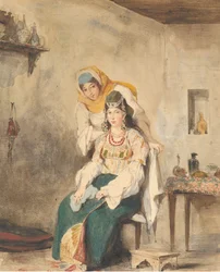 Saada, Abraham Ben-Chimols hustru og Préciada, en af deres døtre, 1832.