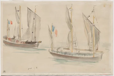 To både ved havnen i Dieppe