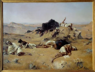 ørken. Tørstige mænd. 1869. Eugène Fromentin (1820-1876), Musée d