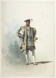 Btv1b84558104 04 - Saint-Saëns - Henry VIII - Maquettes de costumes - Lacoste - 4th Seigneur
