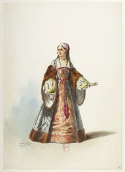 Btv1b84558104 17 - Saint-Saëns - Henry VIII - Maquettes de costumes - Lacoste - 17th Costume