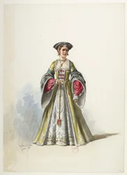 Btv1b84558104 20 - Saint-Saëns - Henry VIII - Maquettes de costumes - Lacoste - 20th Costume