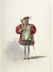Btv1b84558104 26 - Saint-Saëns - Henrik VIII - Kostumemodeller - Lacoste - 26. En sergent med våben