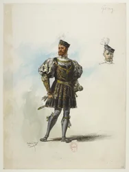 Btv1b84558104 58 - Saint-Saëns - Henry VIII - Maquettes de costumes - Lacoste - 58th Don Gomez de Feria