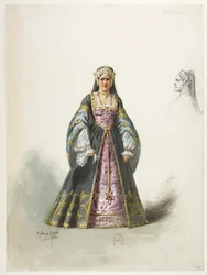 Btv1b84558104 61st - Saint-Saëns - Henry VIII - Maquettes de costumes - Lacoste - 61st Catherine Catherine