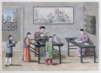 En kinesisk skole, ca. 1810