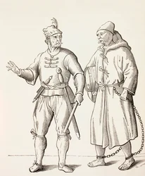 Sixteenth century Galley Soldier with a Galley Slave, c.1880dani