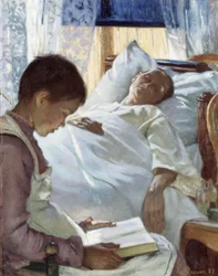 Refleksion i blåt, 1887