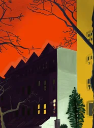 14th Street At 6.A.M., Brooklyn (digital kunst)