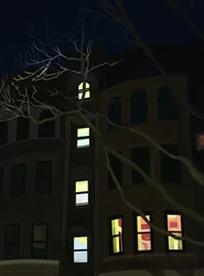 8Th Avenue At Night (digital kunst)