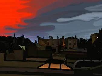 Aproaching Storm, Brooklyn (digital kunst)