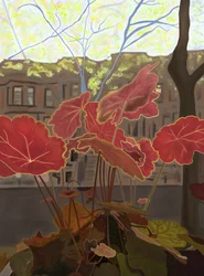 Koralklokker i vinduespotte (digital kunst)