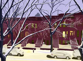 Første sne, første lys, 2025 (digital kunst)