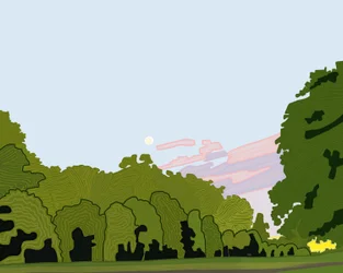Hyde Park med ræv (digital kunst)