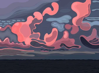 Ocean and Clouds, Brooklyn (digital kunst)