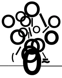 Solsikker lavet af typer (digital kunst)