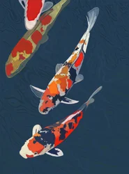 Tre Koi (digital kunst)
