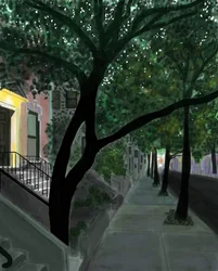 Top of Block, Brooklyn (digital kunst)