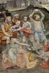 Steningen af Sankt Stefan Fresko, ca. 1550 (freske)
