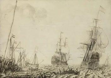 Skibe nær en havn
