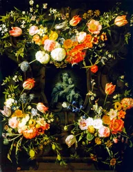 Madonna omgivet af blomster, 1662