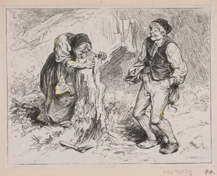 Illustration til "Gjete Kongens Harer"