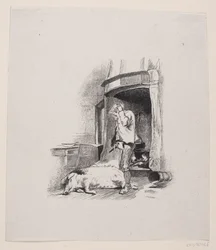 Illustration til "Manden som skulle stelle hjemme"