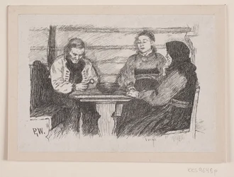 Illustration til "Stabursnøgelen i Rokkehovedet"