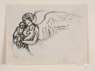 Udkast til Thorvaldsens relief, "Natten"