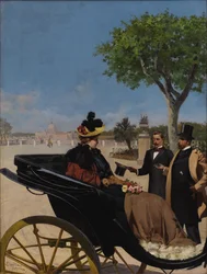 Ankomst til Villa Borghese, 1878.