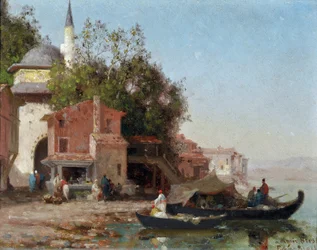 Konstantinopel, udkanten af Bosporus, Europas kyst