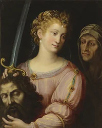 Judith med hovedet af Holofernes (olie på lærred)