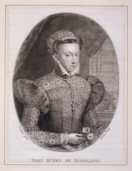 Mary Queen of Scots (1542-87), graveret af George Vertue (1684-1756) (gravering)
