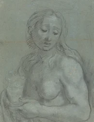 Maria Magdalenas halvlængde [verso]