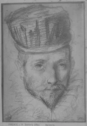 Francesco Maria della Rovere (rødt og sort kridt på papir)