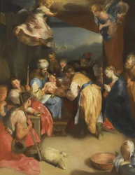 Kristi omskæring par Barocci, Federigo (1528-1612). Olie på lærred, størrelse: 81,8x63,7, , Privat samling