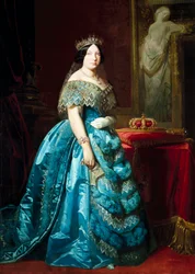 Portræt af Isabella II, dronning af Spanien